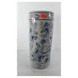 Ceramic umbrella stand, has some glaze cracks,