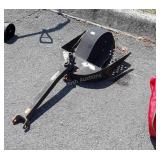 Wheeled Sulkie, stand on Cart for behind Mowers,