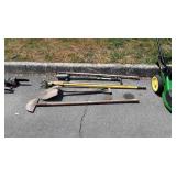 Tools, shovel, bulb planter, edger, etc.