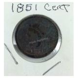 1851 large cent