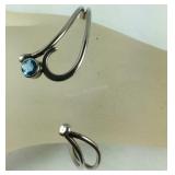 Sterling silver cuff bracelet 13.9g