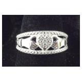 Size 5 Sterling diamond accent ring