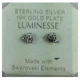 Sterling silver Swarovski earrings