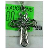 Sterling silver cross pendant