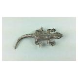 Sterling Silver Lizard Pin / Brooch, 3.7 grams