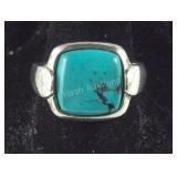 Sterling Silver Turquoise Ring, 6.2 grams , size