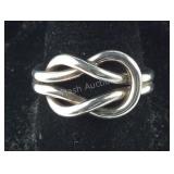 Sterling Silver  Knot Ring, 5.6 grams , size 8.75