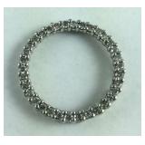 Sterling Silver .82 CTW Genuine Diamond Circle