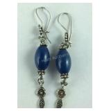 Sterling Silver Vintage Blue Lapis Dangle