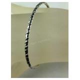 Sterling Silver  Bangle Bracelet, 6.9 grams ,