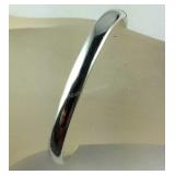 Sterling Silver Hinged Bangle Bracelet, 15 grams