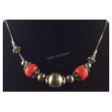 Sterling Silver Charm Necklace, 19.3 grams , size
