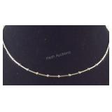Sterling Silver Beaded Silver Chain, 5.2 grams ,
