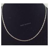 Sterling Silver  Rope Chain, 3.7 grams , size 19"