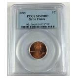 PCGS MS69RD Satin Finish 2005 Penny