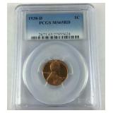 PCGS MS65RD 1938-D Penny