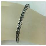 Sterling silver CZ bracelet 7.5in