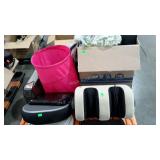Skid lot: includes leg massager, dvd player,