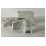 Crate and Barrel, votive butter warmers, four