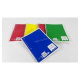 Five wide ruled one subject notebooks