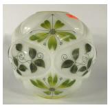 Painted hurricane lamp globe, 9x9