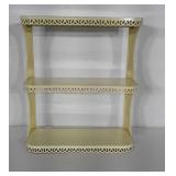 Metal hanging or standing 3 tier shelf. Stands