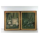Two still life paintings on artist