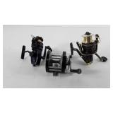 Fishing reels, includes Fintek blue hawk BH2 reel