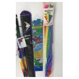 Kites, three kites, two have been flown, seller