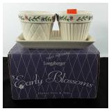 Longaberger Early Blossoms ceramic flower pots