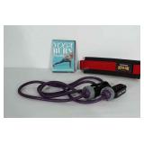 Exercise lot: Yoga Burn DVD, sport rope and size