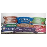 Candy themed attractions cardboard signs, 31" ×