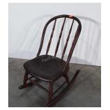 Antique Bedroom Rocking Chair, Windsor Back