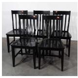 Set of 5 Modern Dining Chairs, black in color,