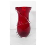 Ruby Red vase, 9.5"