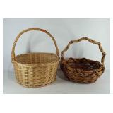 Two baskets, 17" × 8.5" and 14.5" × 6"
