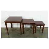 Nesting tables, largest measures 24 x 24,  damage
