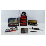 Tools, drill bits, socket sets, hex bit sockets