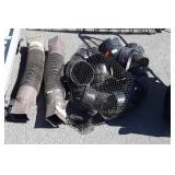 Mesh bag of large Plastic drain pipe fittings