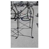 Heavy wrought iron table base only