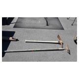 Two-piece long handle Lots concrete hoe and