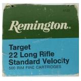 Ammo, case of Remington target 22 long rifle