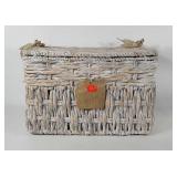 Picnic basket with hinged lid, 18" × 12" × 12"