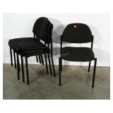 Four stackable conference chairs, need wiped down