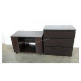 Laminate stand and three drawer