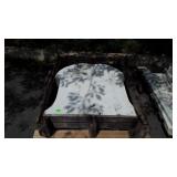Big marble Head stone Style marker, about 29x33"