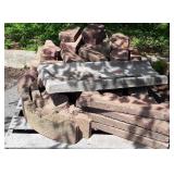 Assorted landscape brick and gutter block