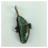 Sterling silver turquoise pendant