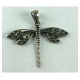 Sterling silver dragonfly pendant