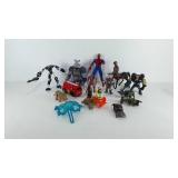 Group of toys and action figures, includes